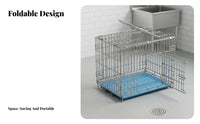 Easy to Clean Stainless Steel Dog Enclosure Collapsible Heavy Duty Dog Crate Pet Enclosure for Outdoor, Travel