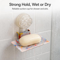 Wall-Mounted Soap Dish with Drainage, Punch-Free, Portable, Multi-functional