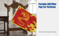 Performance Flag, Majestic Drake Dance Banner, Polyester Stage Prop, School Martial Arts Decoration