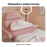 Easy to Clean Semi-Circular Support Pillow Water-Resistant Half-Moon Cushion Zippered Cover for Estheticians, Masseuses, Spa