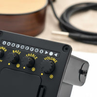 Acoustic Guitar Tone Control Tuner Easy to Install Guitar Tuner Preamp Powered Instrument Accessory for Stage, Practice