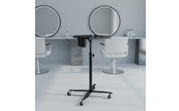 Salon Cart with Tool Holders Rolling Salon Trolley 360-Degree Swivel Hairdresser Cart for Studios