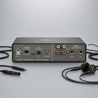24-bit/192kHz USB Audio Interface Loopback External Audio Interface High Resolution Sound Card Plug and Play for Mobile Recording