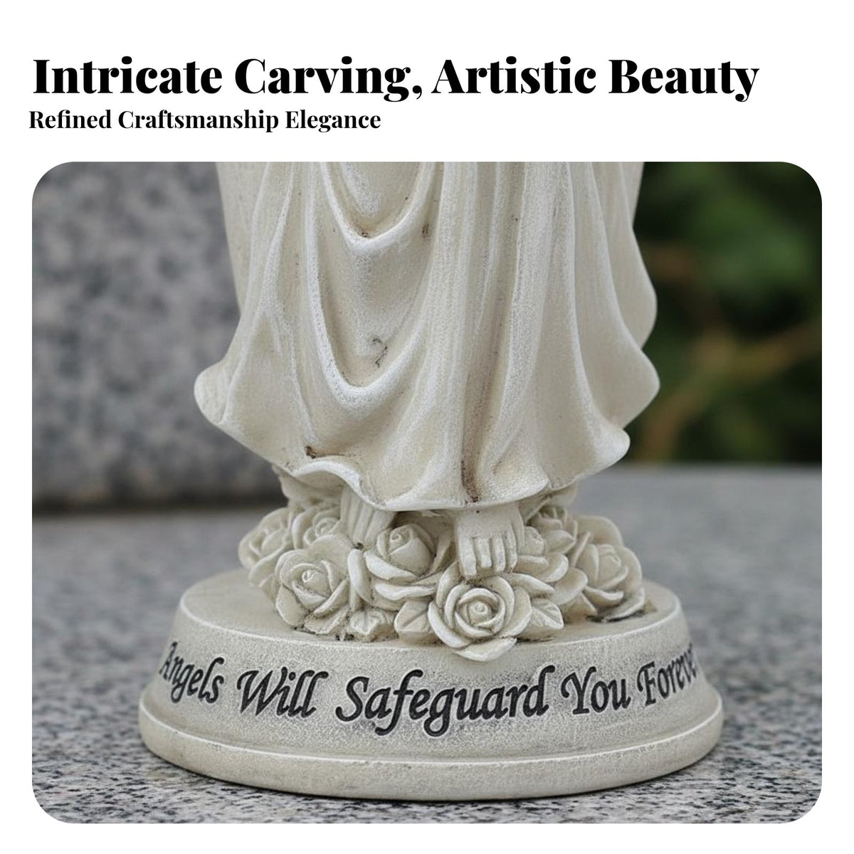 Praying Angel Statue Vase Commemorative Gift Praying Blossom Holder Weather-Resistant Resin Gravesite Vase for Gravesite