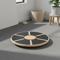 Non-Slip Surface Wooden Balance Board 360 Degree Rotation Ankle Strengthening Board Heavy Duty Round Stability Disc Portable for Beginners