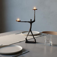 Human Figure Candle Holder Decorative Centerpiece Table Ornament Stable Base Home Decor for Showroom, Restaurant