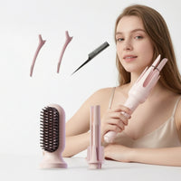 Electric Styler with Interchangeable Heads Professional Multi-Styler Lightweight Curling Iron with Brush Portable for Women, Home, Travel
