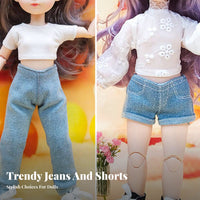 BJD Doll Clothes Doll Outfit Fashionable Miniature Pants for Kids, Display
