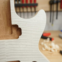 Hardwood Maple Guitar Smooth-Surfaced Sanded Unfinished Electric Guitar Body for Luthiers