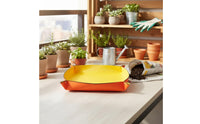 Plant Repotting Mat Easy to Clean Foldable Potting Tray Leak-Resistant Corners Waterproof Gardening Tarp for Gardeners, Indoor, Balcony