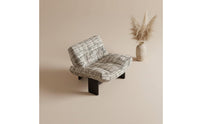 Solid Wood Retro Single Sofa Hotel Design Single Sofa Chair Upholstered 1 Piece High-Density Foam for Living Room