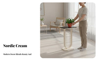 Sintered Stone Top Plant Stand Waterproof Floor Standing Display Pedestal Narrow Console Table Heat Resistant for Living Room