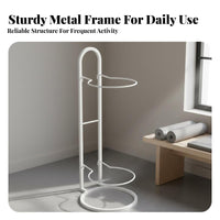 Movable Exercise Ball Rack Space-Saving Gym Ball Storage Organizer Stable & Non-Slip Heavy-Duty Steel Construction for Fitness Studio, Corner