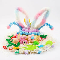 DIY Easter Bonnet Kit All Materials Included Easter Bonnet Making Kit Family Activity Children's Holiday Headwear Set for Kids, Parents, School Crafts