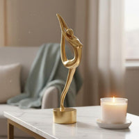 Ballet Dancer Sculpture Resin Craft Ballerina Figurine Elegant Abstract Dancer Statue for Gymnasts, Dancers, Living Room, Entryway, Bookshelf