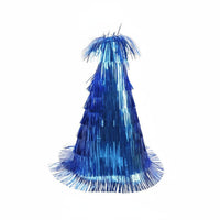 Colorful Options Tinsel Cone Hat Multi-Color Pack Fringed Birthday Hat Festive Design for Children, Adults, Holiday Celebrations
