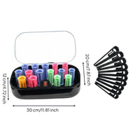 15 Pieces Fast Heat-Up Electric Hot Roller Set Long-Lasting Curls Hot Roller Set Constant Temperature for Travelers, Home Styling, Travel