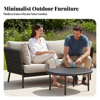4-Piece Sofa and Armchair Group Weather Resistant exteriordoor Furniture Woven textures Patio Seating for Hotel Managers, Homeowners, Garden, Backyard, Deck