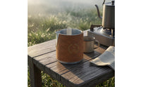 Embossed Pattern Coffee Pot with Sleeve Polished Rim Stainless Steel Coffee Pot Logo Feature Stovetop Brewer Easy to Clean