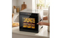Mesh Trays Stainless Steel Food Dehydrator Internal Light 8 Tray Food Dehydrator Transparent Window Large Fan
