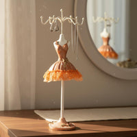 Customizable Ballet Dress Jewelry Stand Decorative Mannequin Jewelry Display Stand Stable Base Resin Dress Display Rack Handmade for Boutique