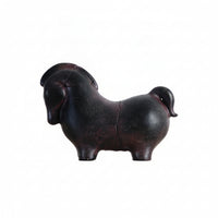 Horse Figurine Imitation Jade Horse Sculpture Stone-Like for Tabletop, Office
