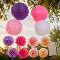 15-Piece Paper Lantern Party Decoration Set