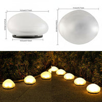 Waterproof Solar Pebble Light Wireless Faux Stone Ground Light Energy Saving for Lawn, Yard, Patio
