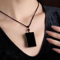Pendant Necklace with Braided Cord Polished Pendant with Braided Cord Understated Jewelry for Unisex