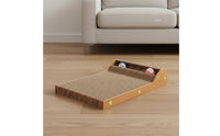 L-Shaped Cat Scratcher Wear-Resistant L Shaped Cat Scratcher Toy Ball Included Scratch Pad for Living Room