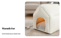 Heated Pet House Constant Temperature Heating Pet Bed Automatic Overheat Protection Enclosed Shelter for Feline Companions, Feline Owners, Winter