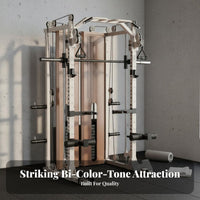 Complete Guide Machine Heavy Duty Multifunctional Strength Rack Adjustable Home Fitness System Rack for Bodybuilders, Athletes