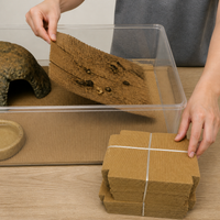Disposable Corrugated Cardboard Reptile Terrarium Liners for Leopard Geckos, Medium/Large, Thickened Absorbent Pads