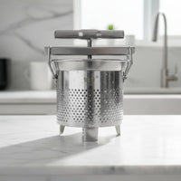 Rust-Proof Dumpling Filling Water Extractor Wide Mouth Design Dumpling Filling Press Detachable Manual Vegetable Dehydrator Large Capacity for Home Cooks