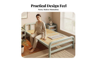 Foldable Design Folding Bed Frame Space-Saving Collapsible Bed Frame Portable Household Furniture Easy Assembly for Office Workers, Apartment Dwellers, Students, Home, Small Bedroom, Guest Room