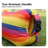 Quick Inflation Inflatable Lounger with Headrest Lightweight Wind Catcher Sofa Waterproof Inflatable Couch Leak-Proof for Beachon-the-Goers, Travelers, Camping, Parks, Beach, Backyard