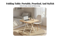 Foldable Design Square Folding Stand Space-Saving Fold-up Workstation space-efficient Size Portable Table Easy to stow for Apartment Dwellers, telecommuting Workers, Dorm Room, Bedroom, awaydoor, Street marketplace