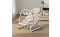 Infant Rocking Chair 3-Point Harness Infant Bouncer Seat Detachable Toy Bar Newborn Soothing Lounger for Newborns, Infants