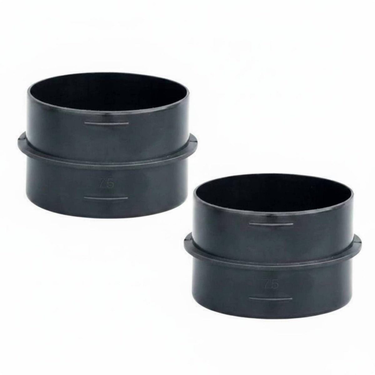 2 Pieces 75mm Duct Connector Heat Resistant Parking Heater Adapter Black Car Heating Part