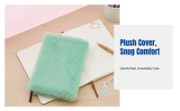 Lockable Plush Notebook, Cute Soft Notebook with Pen, Student Gift, Random Color