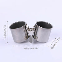 Parrot Feeder and Parrot Water Bowl, Stainless avian feeder Bowl with Rolled Edge, avian Food Cup with Clamp Holder for Cockatiel Feeder