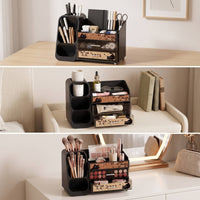 Makeup Organizer with Drawers Space-Saving Makeup Organizer Compact Cosmetic Storage Case for Vanity Table