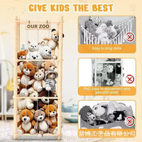 Wooden Toy Storage Rack with Large Capacity for Plush Toys