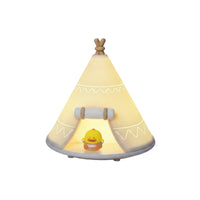 Warm Glow Tent-Shaped Night Light Type-C Charging Silicone Night Lamp Dimmable Home Lighting Portable