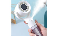 Fan with Water Spray Easy to Carry Handheld Fan with Water Reservoir Operated Portable Misting Humidifier for Commuters, Desk