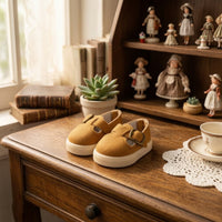 Doll Mary Janes with Buckle Matte Mary Janes Low-Cut Footwear for Photo Shoots