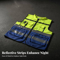 High Visibility Vest 360° Reflectivity Reflective Safety Vest Wear-Resistant Long-Lasting for Construction Workers, Cycling