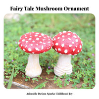 Resin Toadstool Statue Whimsical Resin Toadstool Figurine Nordic Design