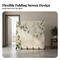 New Chinese Design 6-Panel Folding Screen Ink Wash Painting Design 6-Panel Landscape Partition Foldable Room Divider Movable for Interior Designers, Restaurant Owners, Entrance Hall, Bedroom, Tea House, Studio Apartment