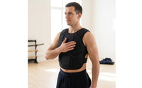 Shock Absorbing Combat Arts Chest Protector Segmented Combat Arts Chest Guard Adjustable Protector Vest with Strap Lightweight